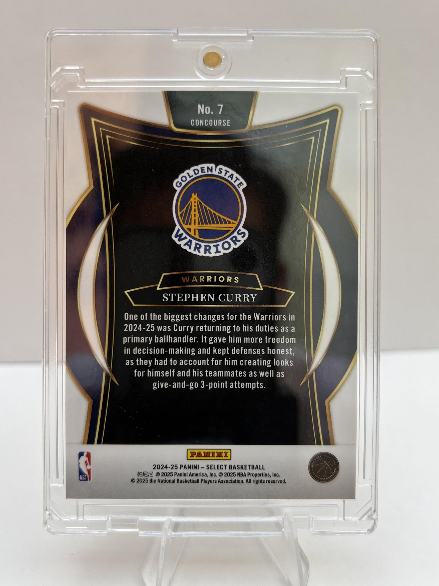 2024-25 Panini Select #7 Stephen Curry Silver Prizm