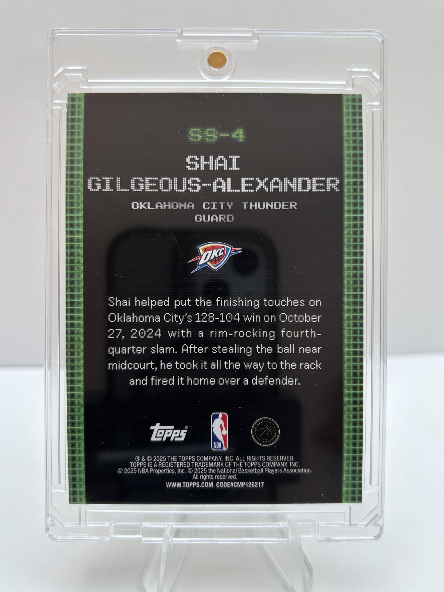 2025-26 Topps #SS-4 Shai Gilgeous-Alexander Scan and Slam