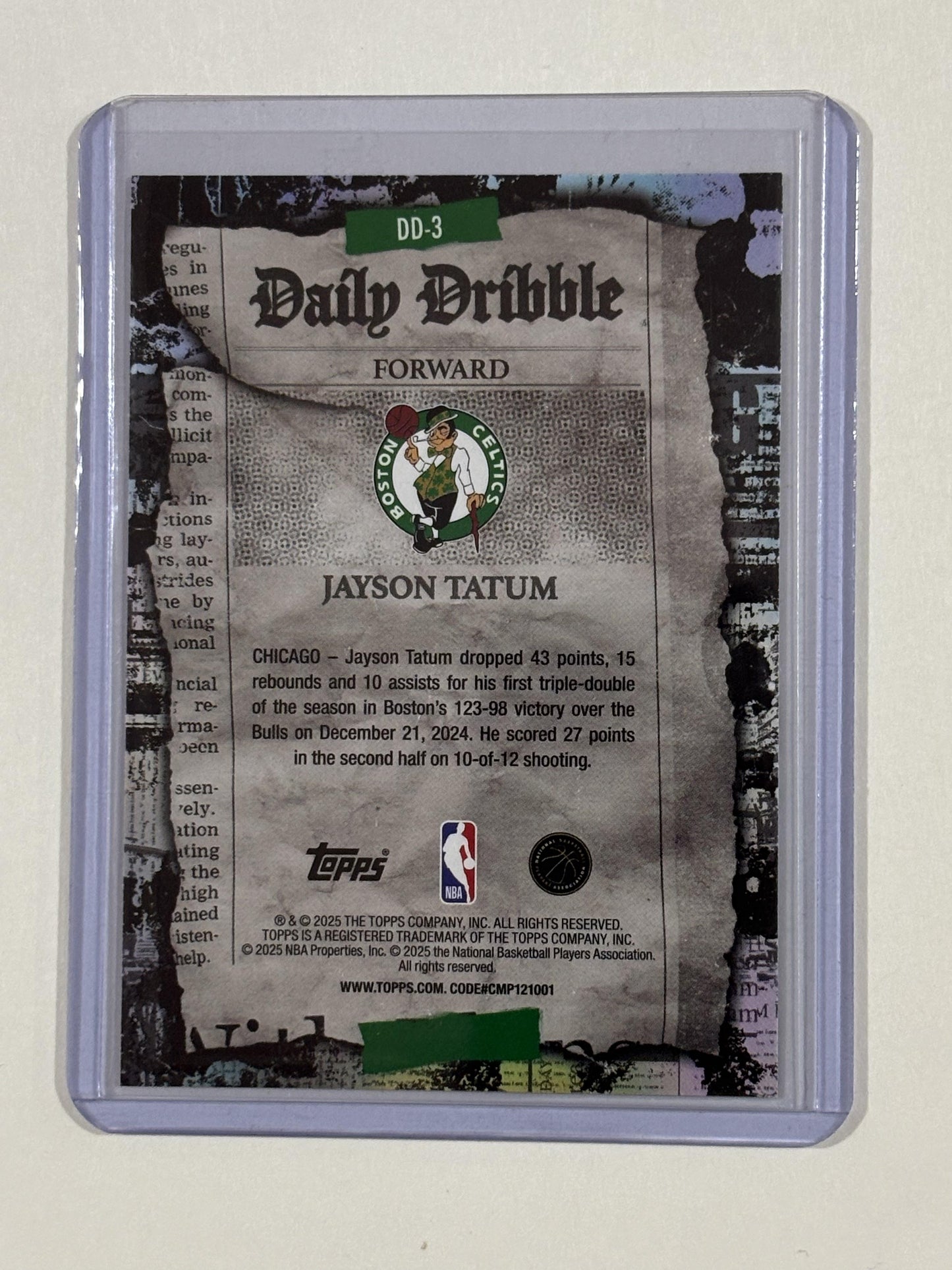 2025-26 Topps #DD-3 Jayson Tatum The Daily Dribble
