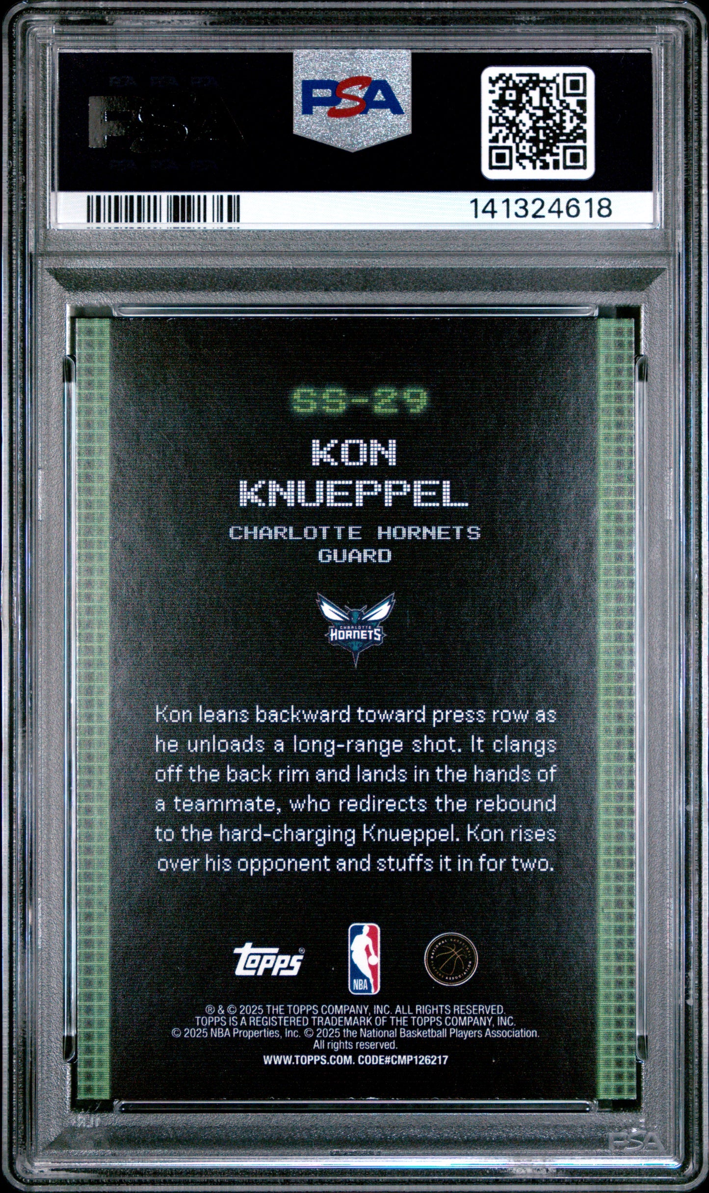 2025-26 Topps #SS-29 Kon Knueppel Scan and Slam PSA 9