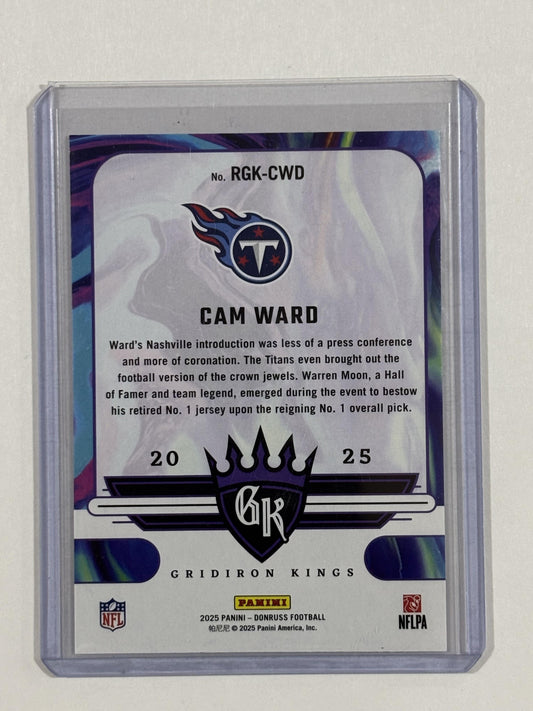 2025 Donruss #RGK-CWD Cam Ward Rookie Gridiron Kings