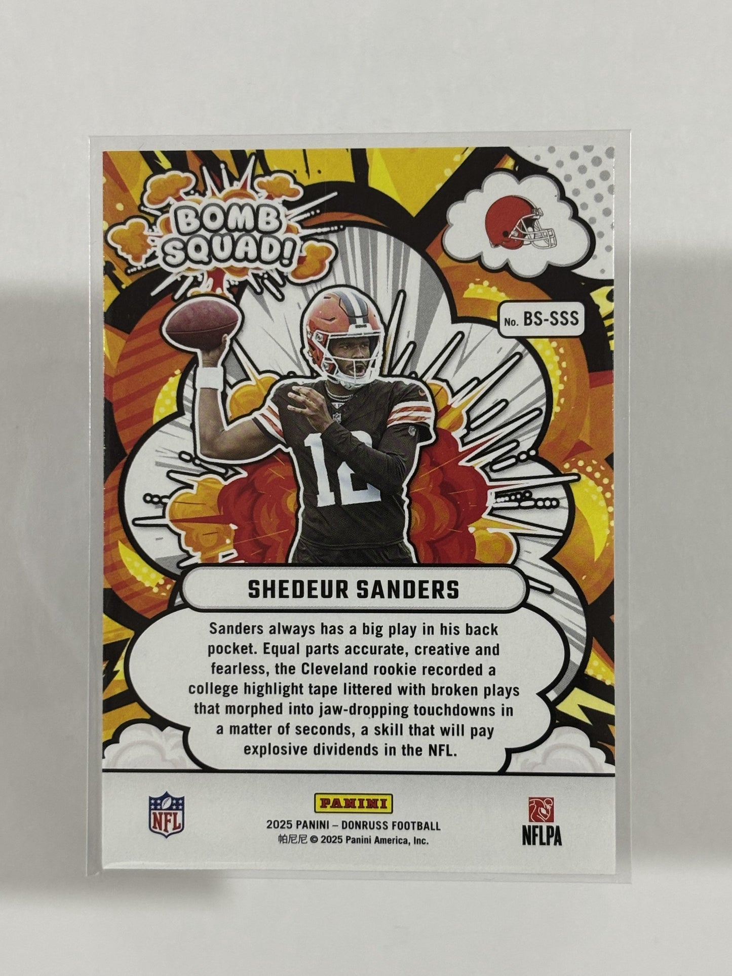 2025 Donruss #BS-SSS Shedeur Sanders Bomb Squad