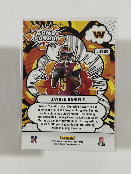 2025 Donruss #BS-JDS Jayden Daniels Bomb Squad