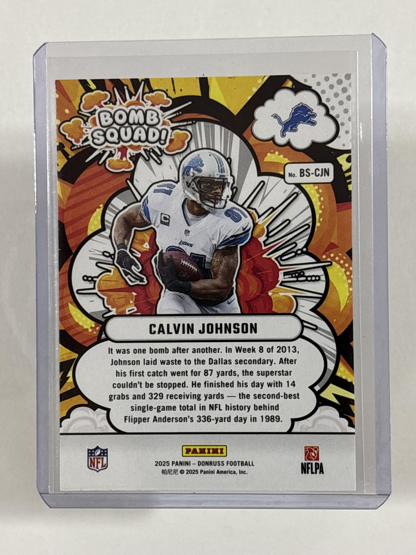 2025 Donruss #BS-CJN Calvin Johnson Bomb Squad