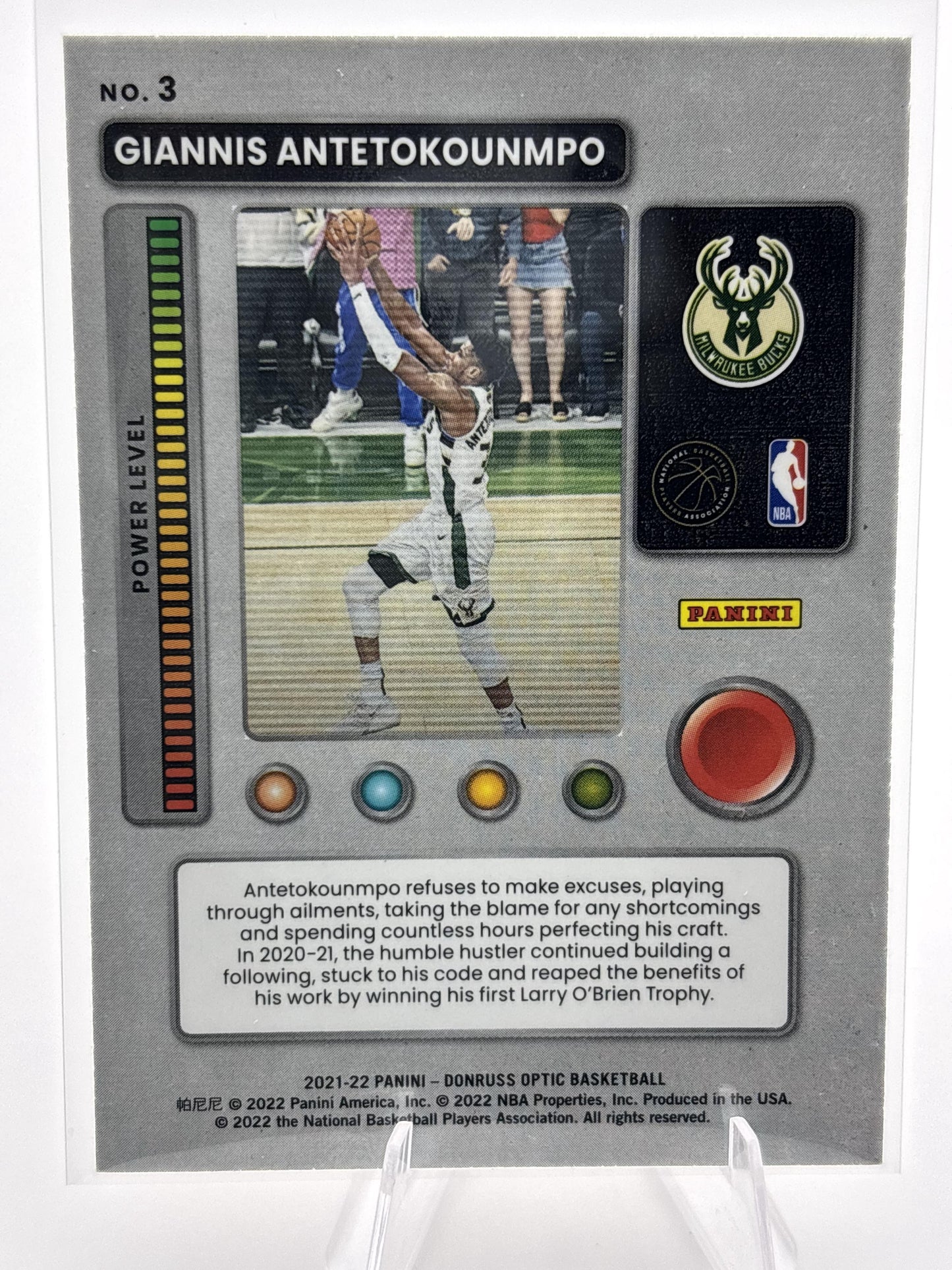 Giannis Antetokounmpo – 2021-22 Donruss Optic T-Minus 3...2...1 #3 | Bucks