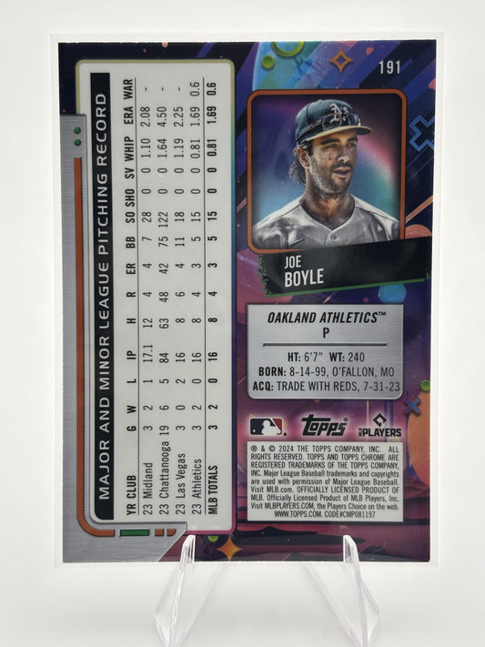 2024 Topps Chrome Cosmic #191 Joe Boyle