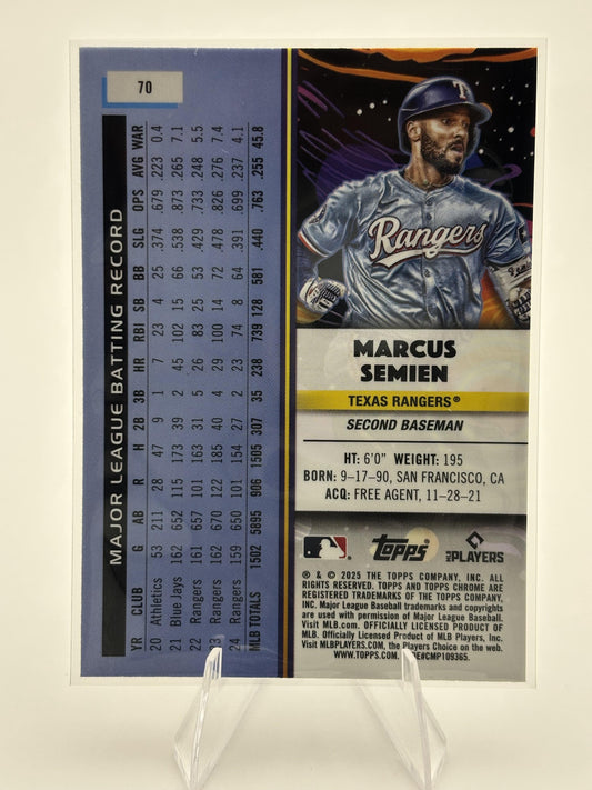 2025 Topps Chrome Cosmic #70 Marcus Semien