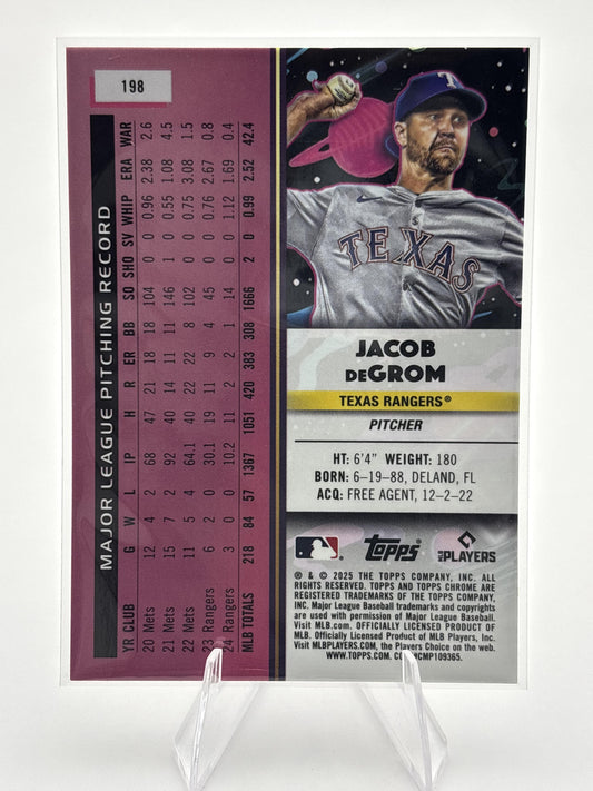 2025 Topps Chrome Cosmic #198 Jacob deGrom