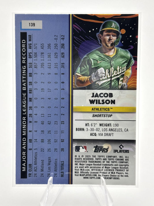2025 Topps Chrome Cosmic #139 Jacob Wilson