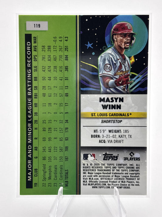 2025 Topps Chrome Cosmic #119 Masyn Winn