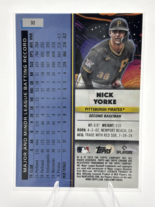 2025 Topps Chrome Cosmic #32 Nick Yorke