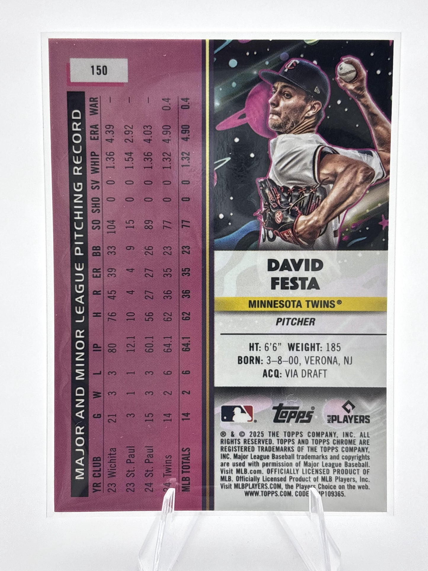 2025 Topps Chrome Cosmic #150 David Festa