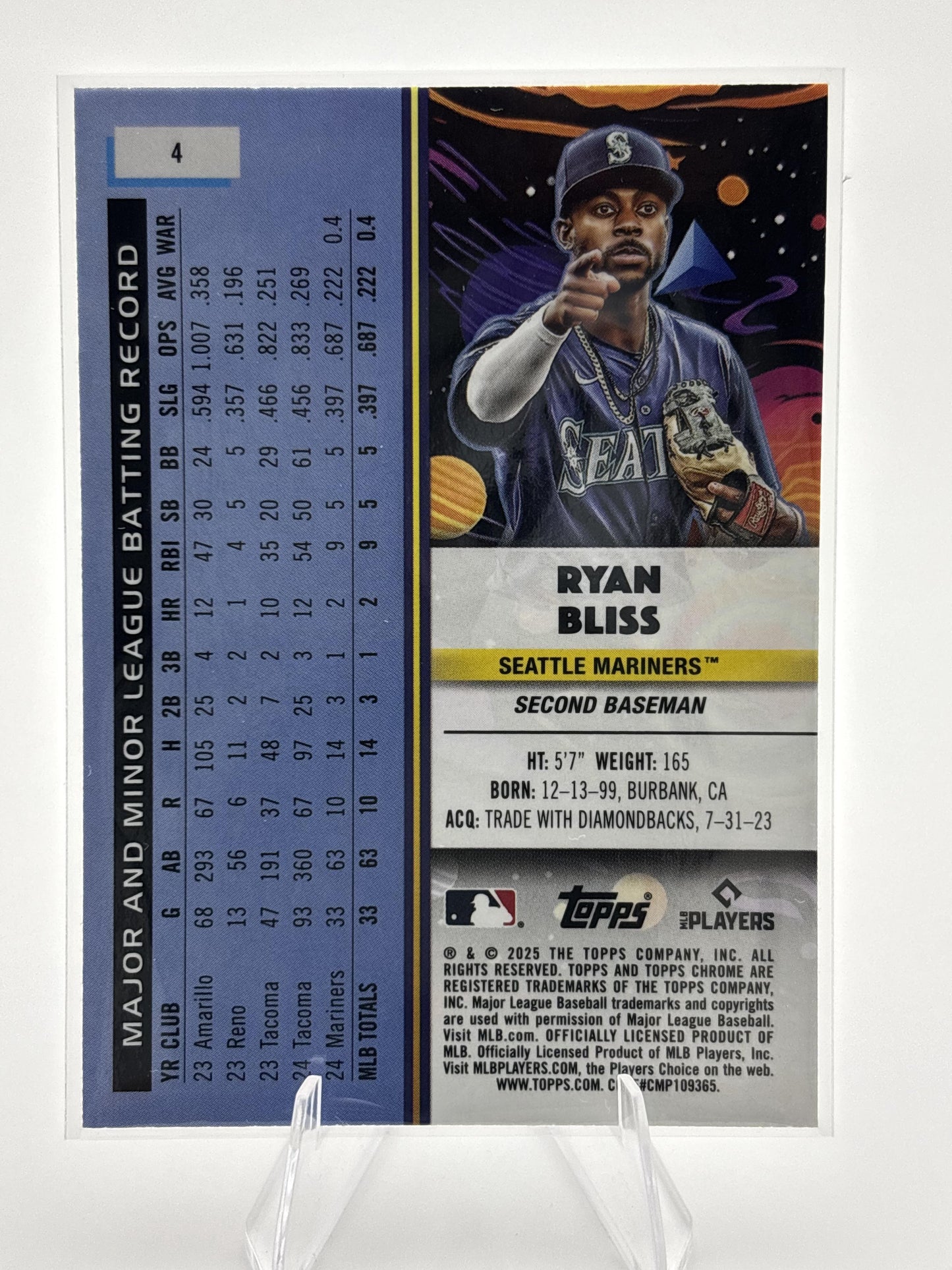 2025 Topps Chrome Cosmic #4 Ryan Bliss