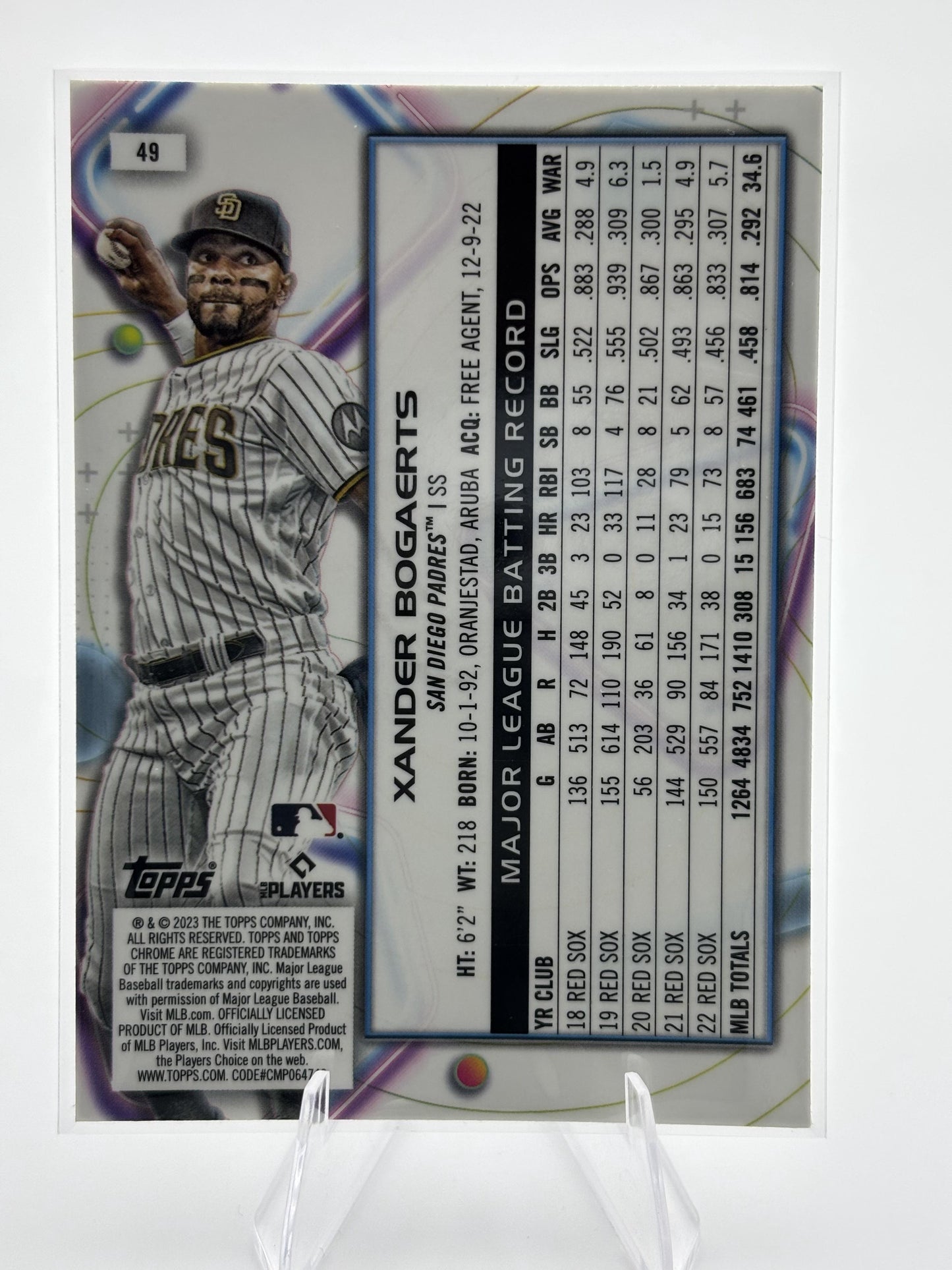 2023 Topps Chrome Cosmic #49 Xander Bogaerts