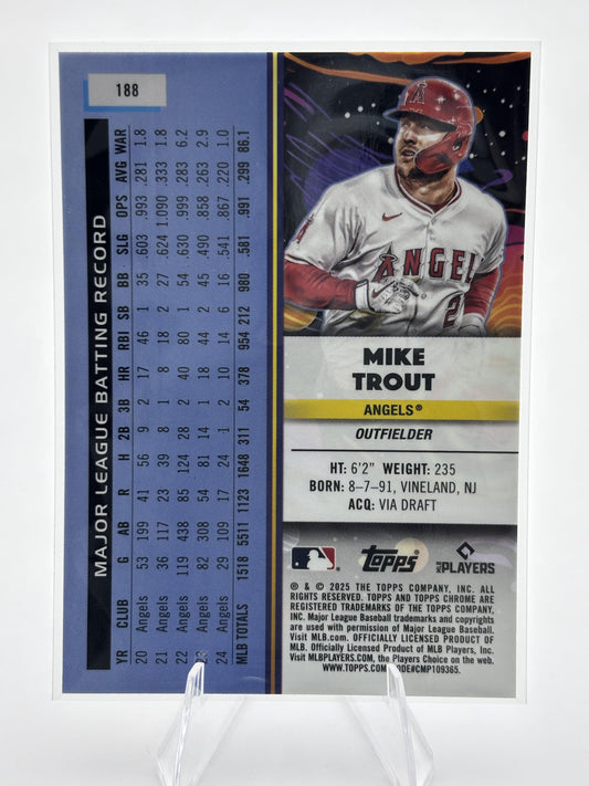 2025 Topps Chrome Cosmic #188 Mike Trout