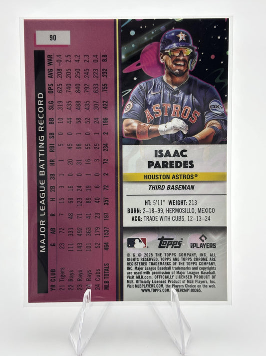 2025 Topps Chrome Cosmic #90 Isaac Paredes