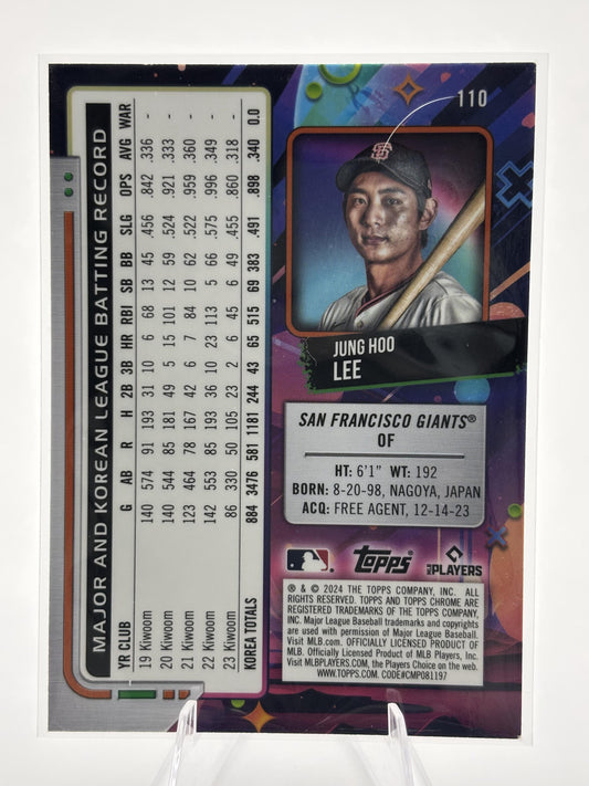 2024 Topps Chrome Cosmic #110 Jung Hoo Lee
