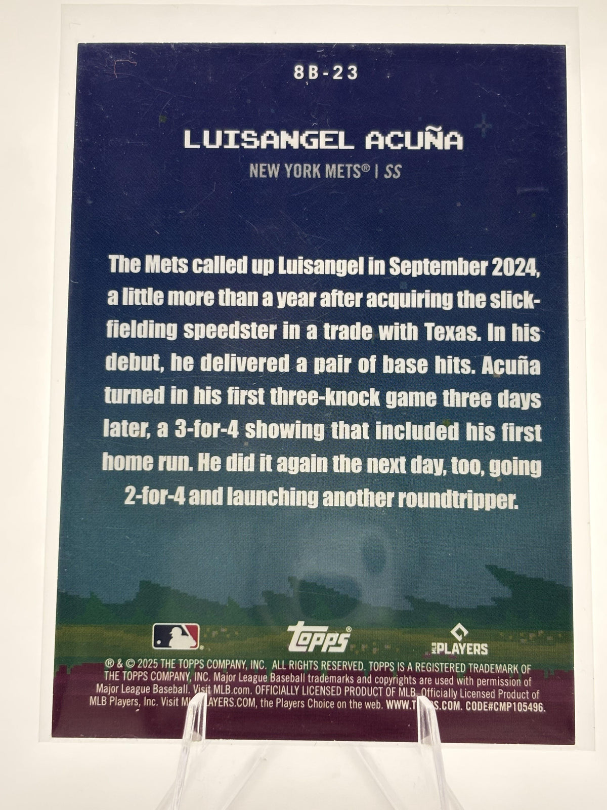 2025 Topps #8B-23 Luisangel Acuña 8-Bit Ballers