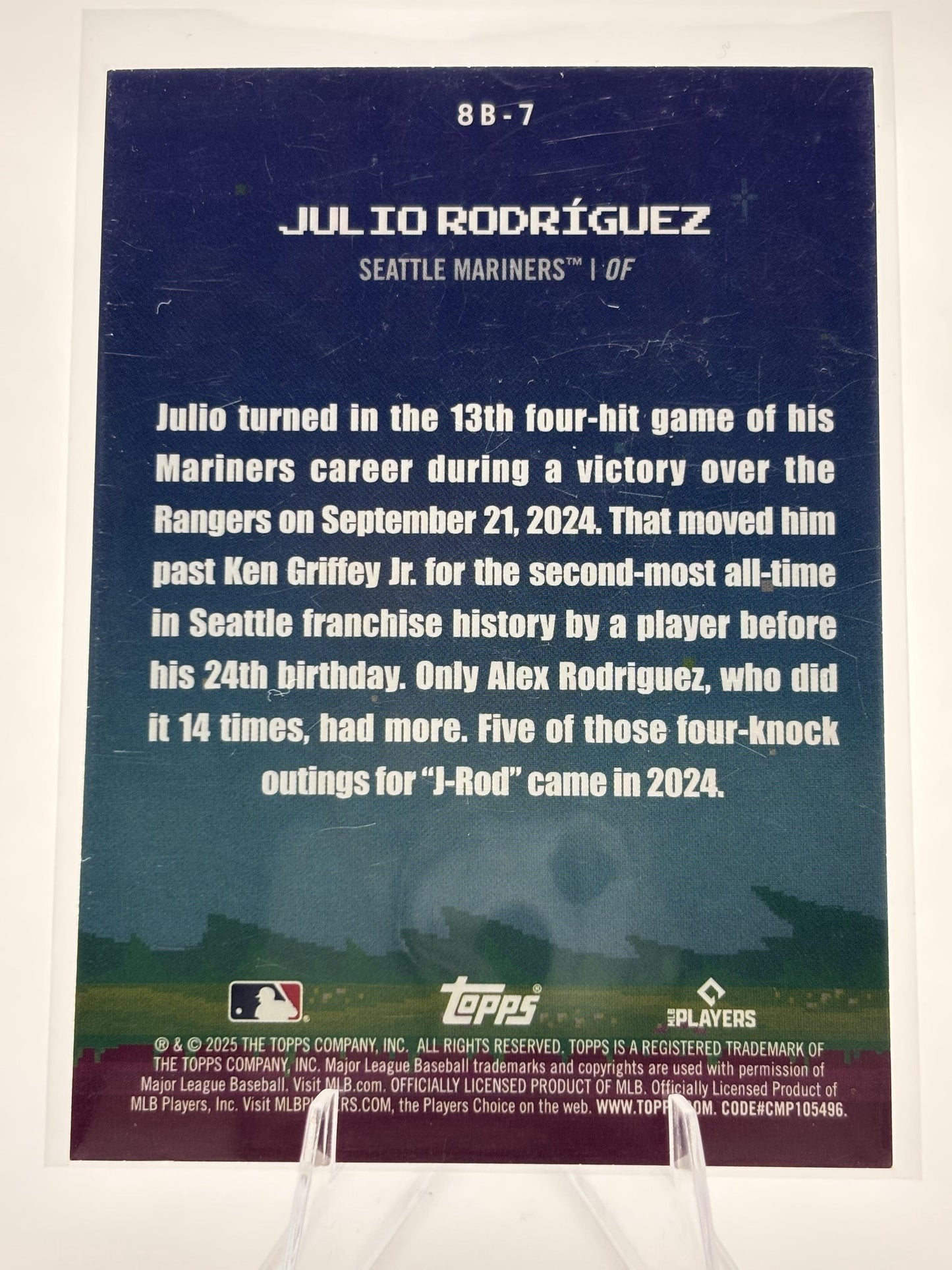 2025 Topps #8B-7 Julio Rodríguez 8-Bit Ballers