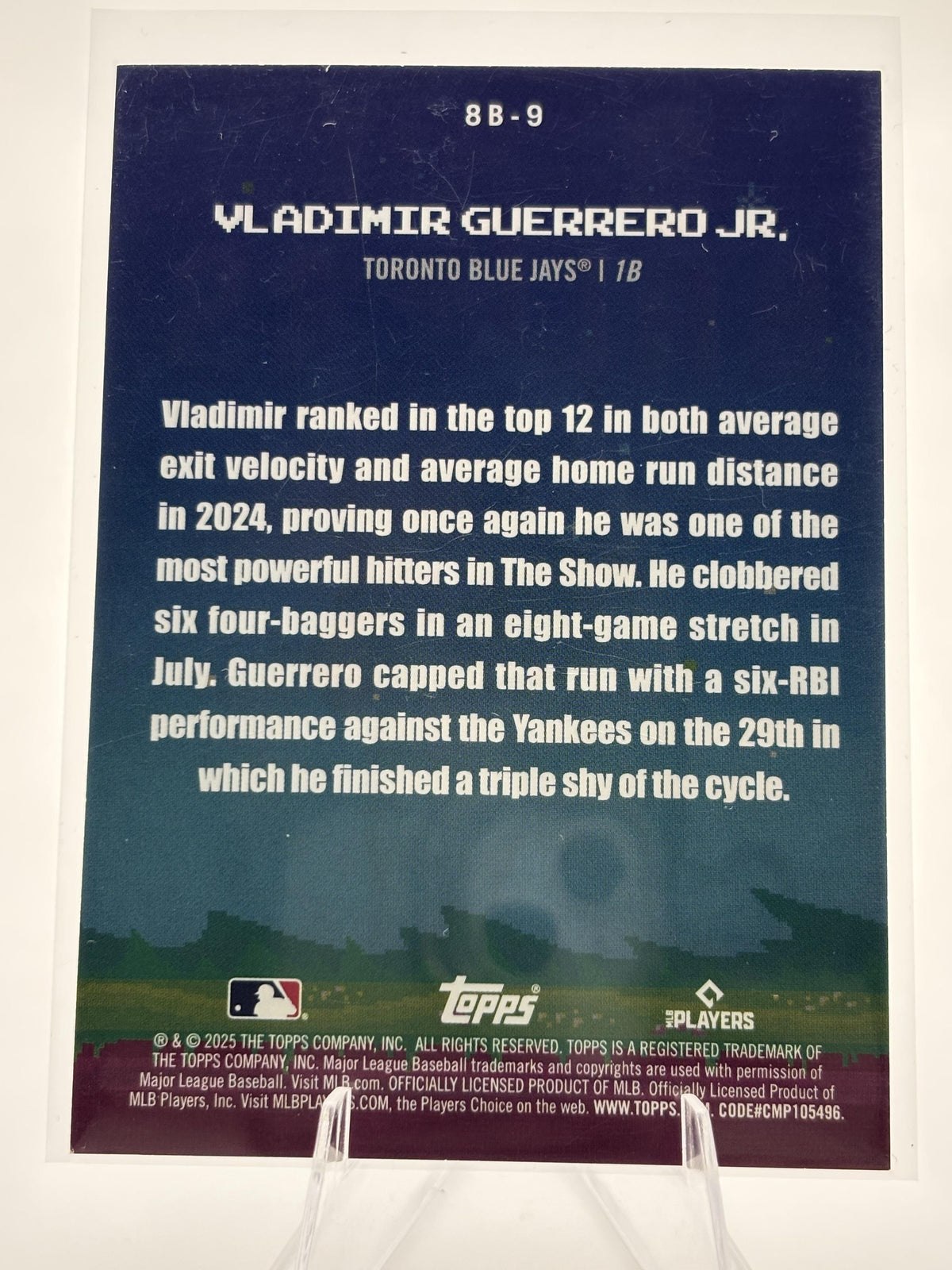2025 Topps #8B-9 Vladimir Guerrero Jr. 8-Bit Ballers