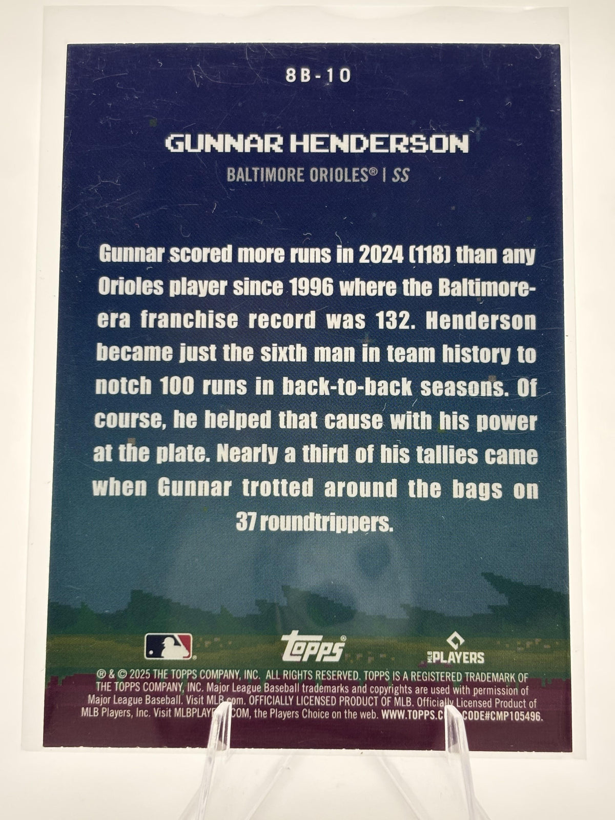 2025 Topps #8B-10 Gunnar Henderson 8-Bit Ballers