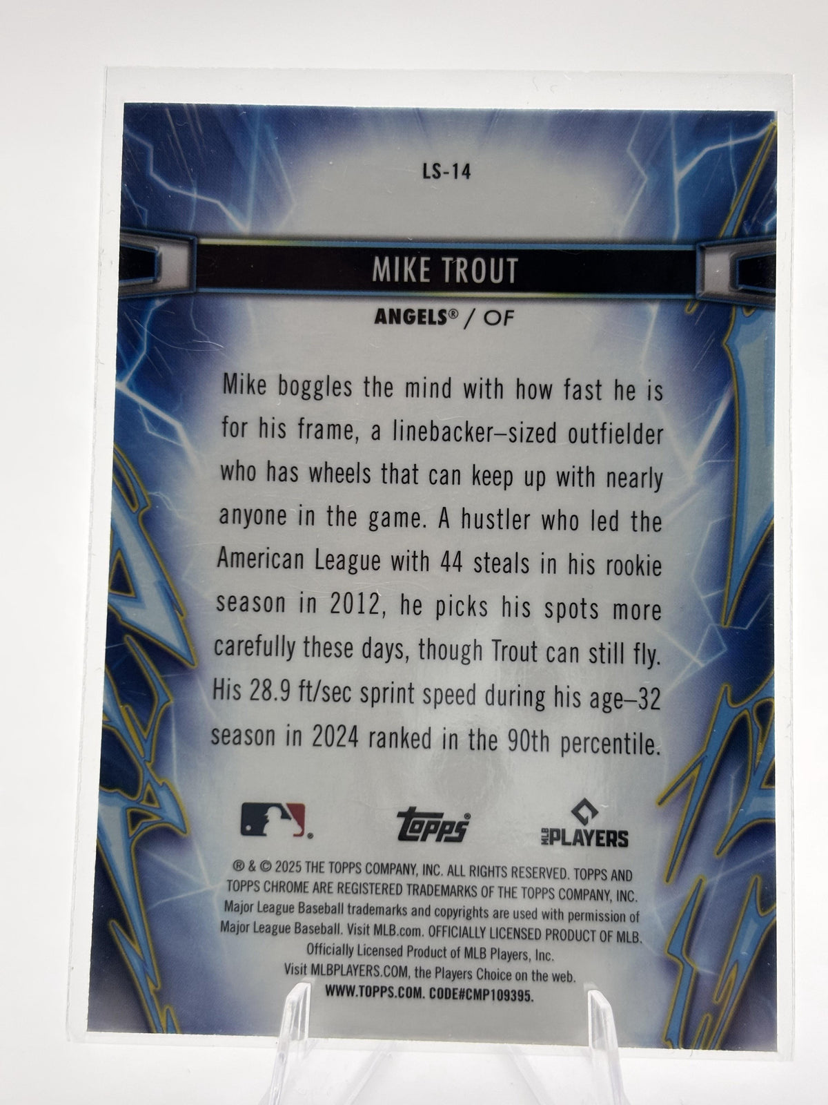 2025 Topps Chrome Cosmic #LS-14 Mike Trout Light Speed