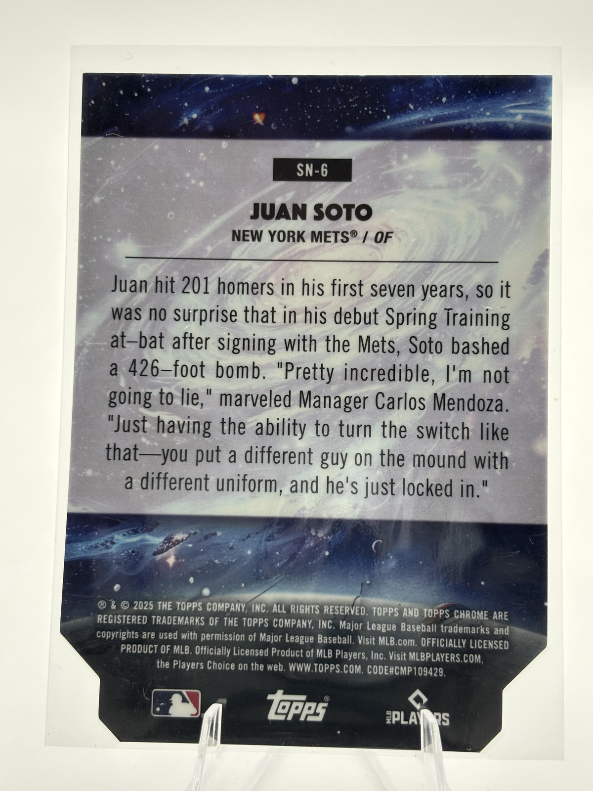 2025 Topps Chrome Cosmic #SN-6 Juan Soto Stella Nova