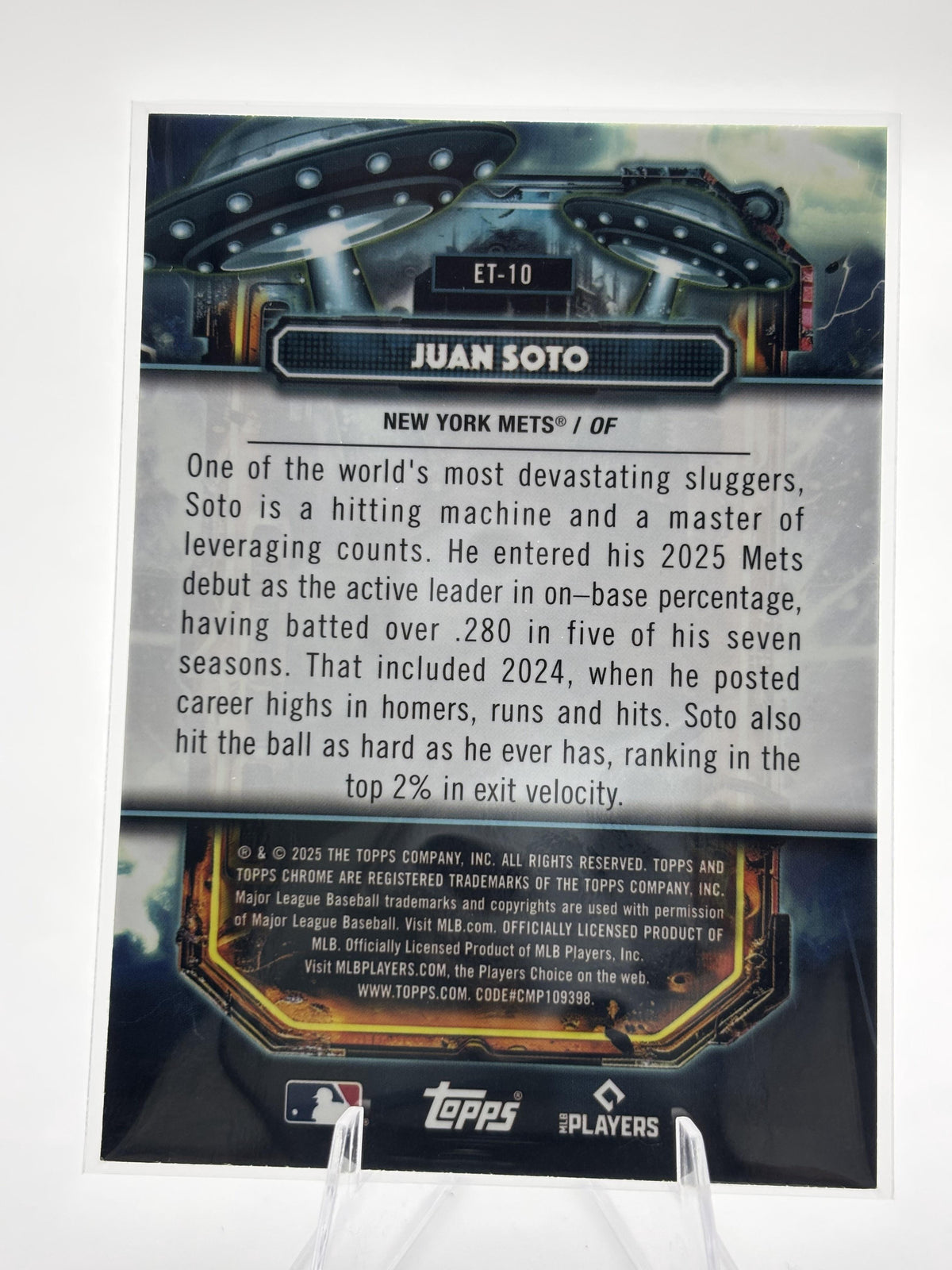 2025 Topps Chrome Cosmic #ET-10 Juan Soto Extraterrestrial Talent