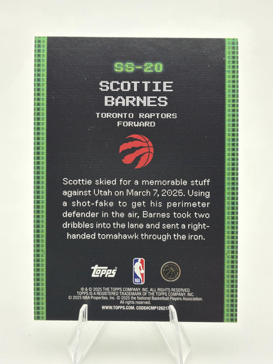 2025-26 Topps #SS-20 Scottie Barnes Scan and Slam