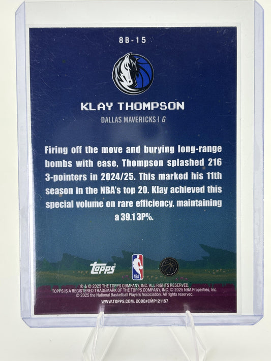 2025-26 Topps #8B-15 Klay Thompson 8-Bit Ballers Holo Foil