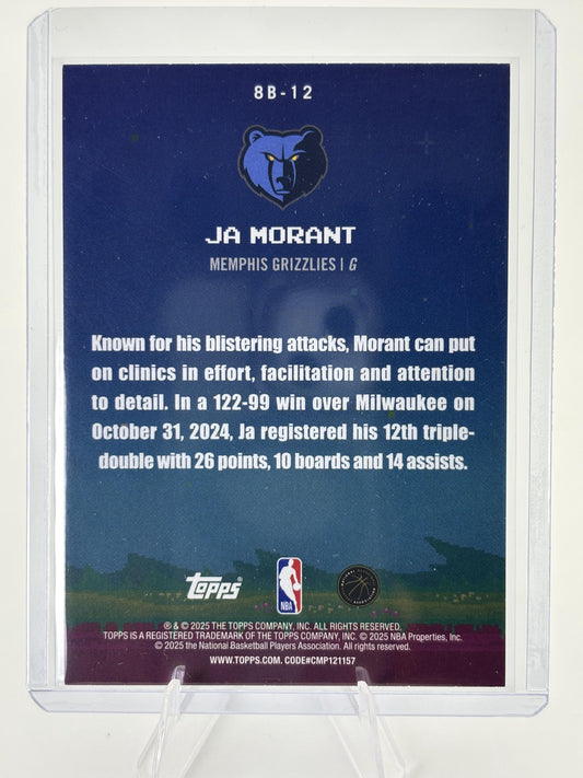 2025-26 Topps #8B-12 Ja Morant 8-Bit Ballers Holo Foil