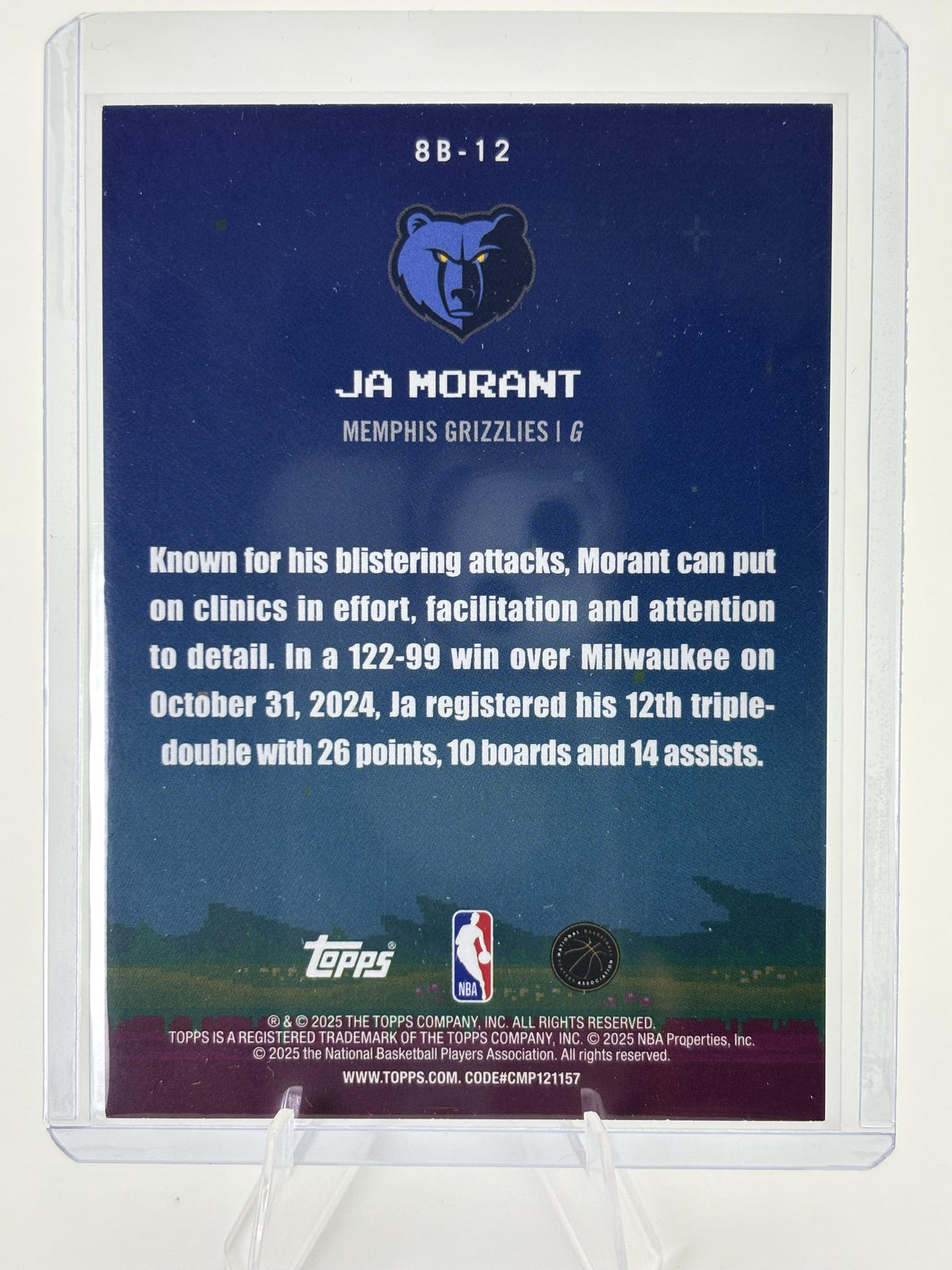 2025-26 Topps #8B-12 Ja Morant 8-Bit Ballers Holo Foil