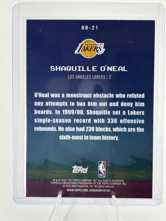 2025-26 Topps #8B-21 Shaquille O'Neal 8-Bit Ballers Holo Foil