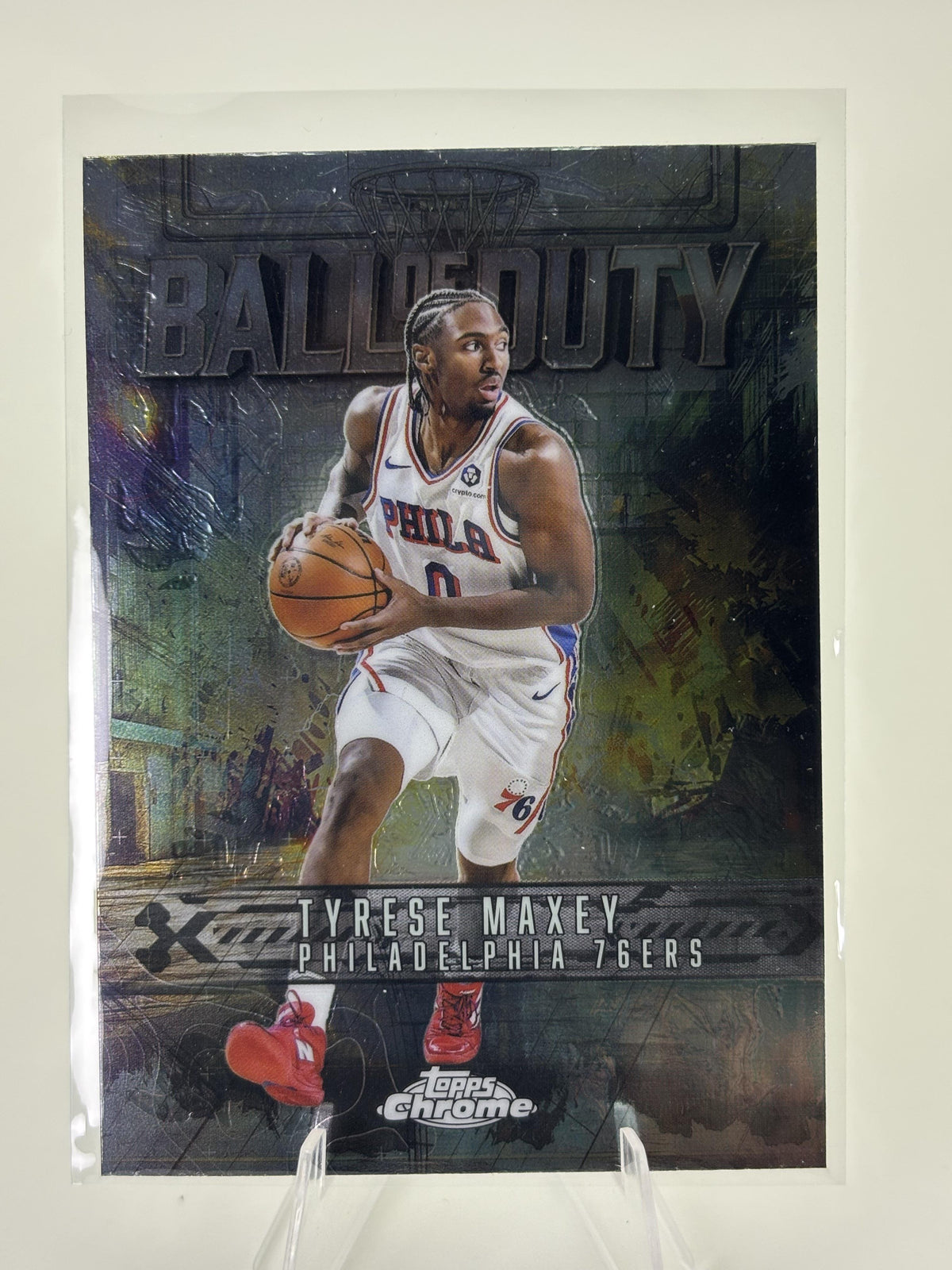 2025-26 Topps Chrome #BD-10 Tyrese Maxey Ball of Duty