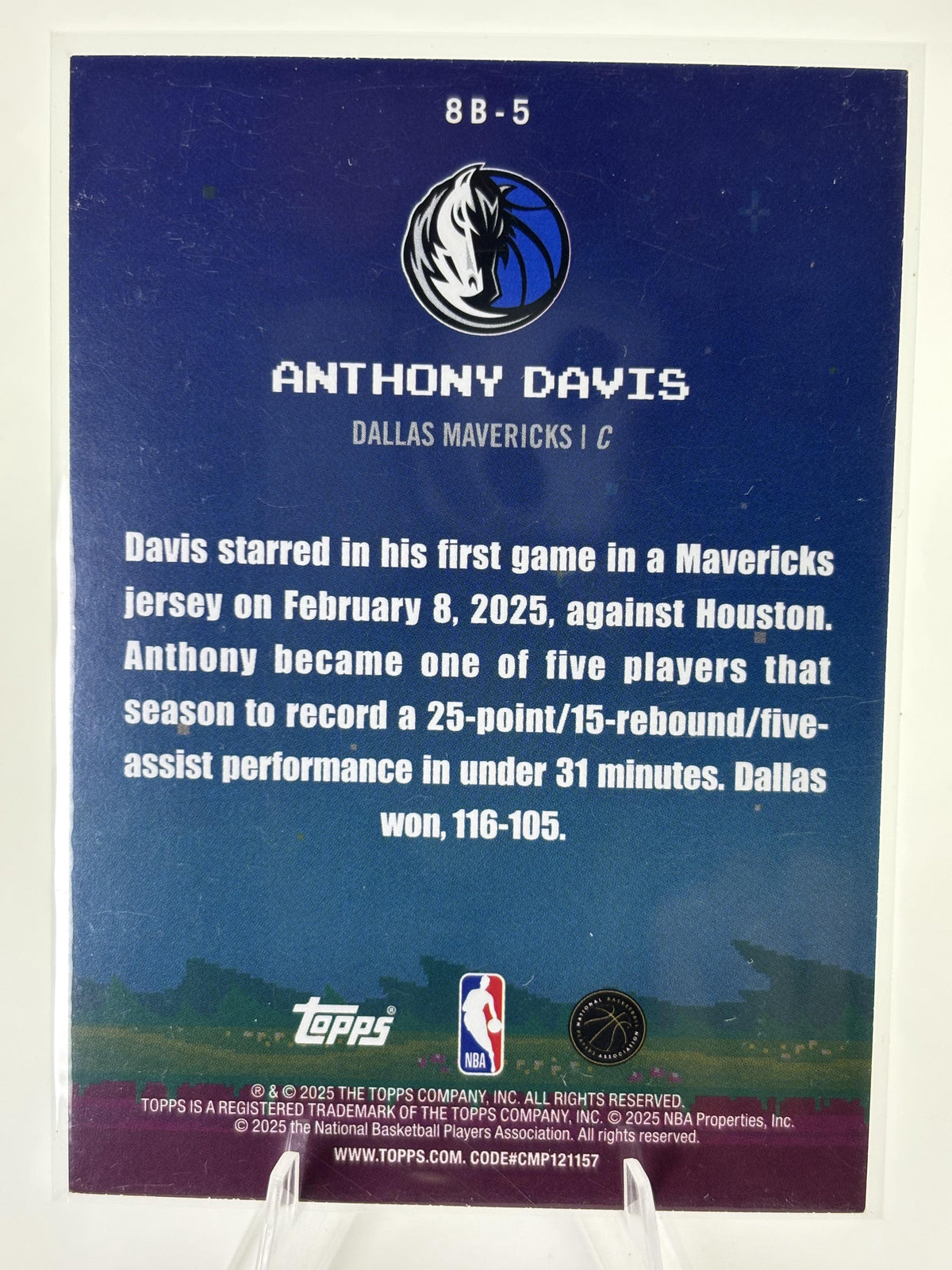 2025-26 Topps #8B-5 Anthony Davis 8-Bit Ballers