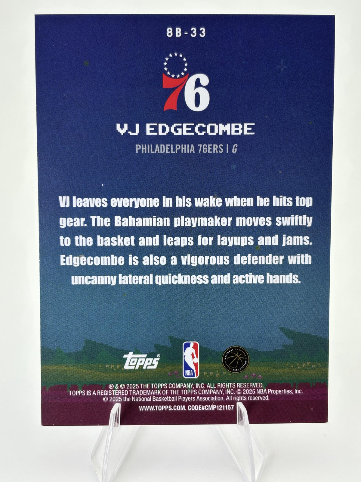 2025-26 Topps #8B-33 VJ Edgecombe 8-Bit Ballers