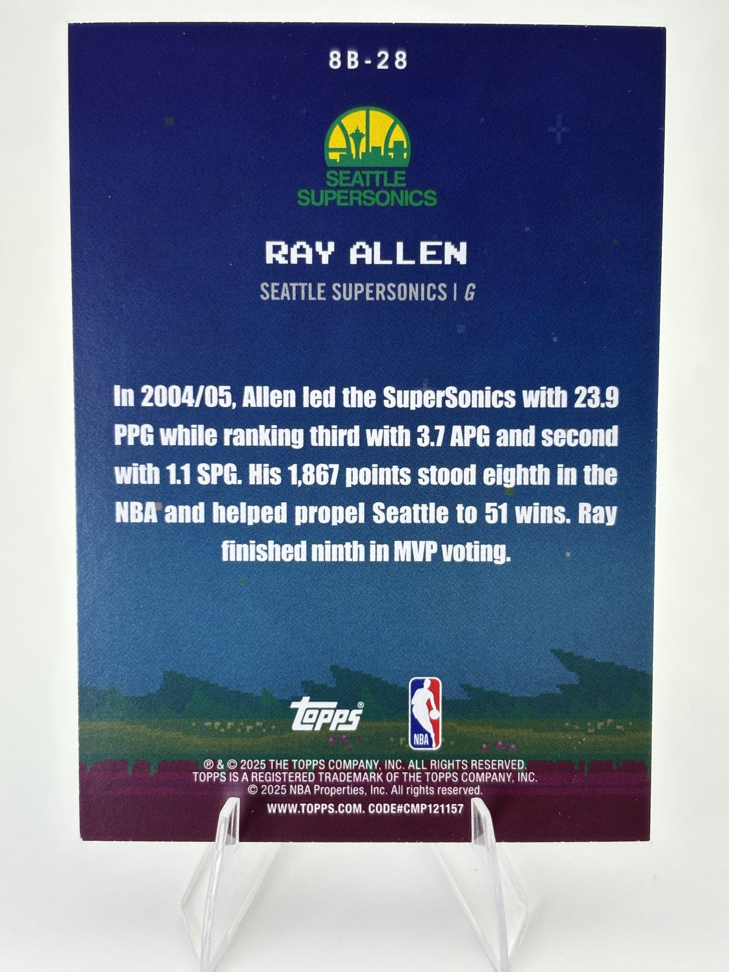 2025-26 Topps #8B-28 Ray Allen 8-Bit Ballers