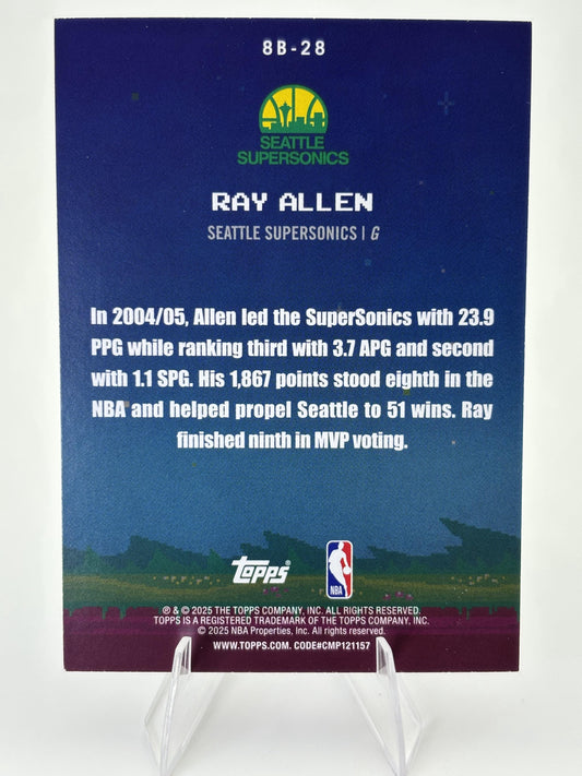2025-26 Topps #8B-28 Ray Allen 8-Bit Ballers