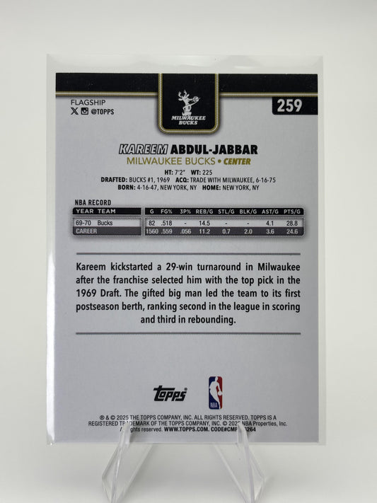 2025-26 Topps #259 Kareem Abdul-Jabbar Blackout
