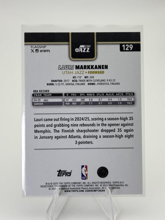 2025-26 Topps #129 Lauri Markkanen Blackout
