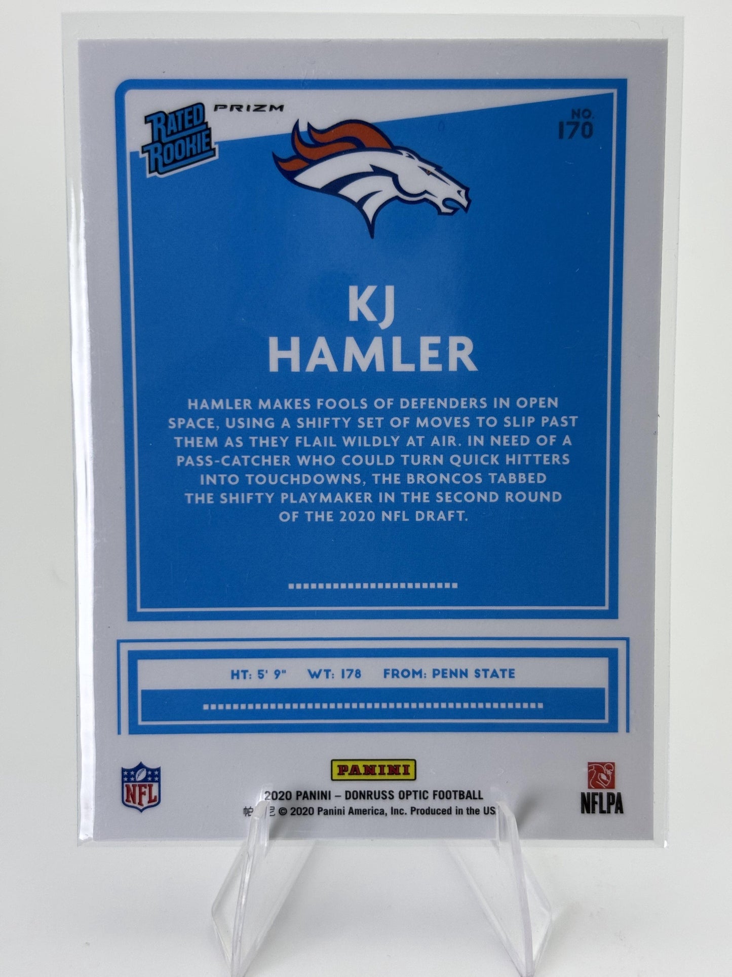 2020 Donruss Optic #170 KJ Hamler Purple Shock