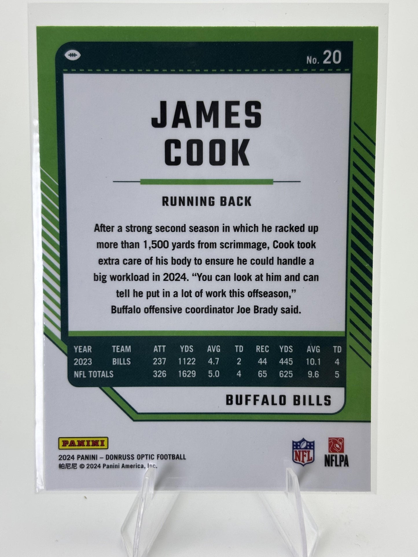 2024 Donruss Optic #20 James Cook