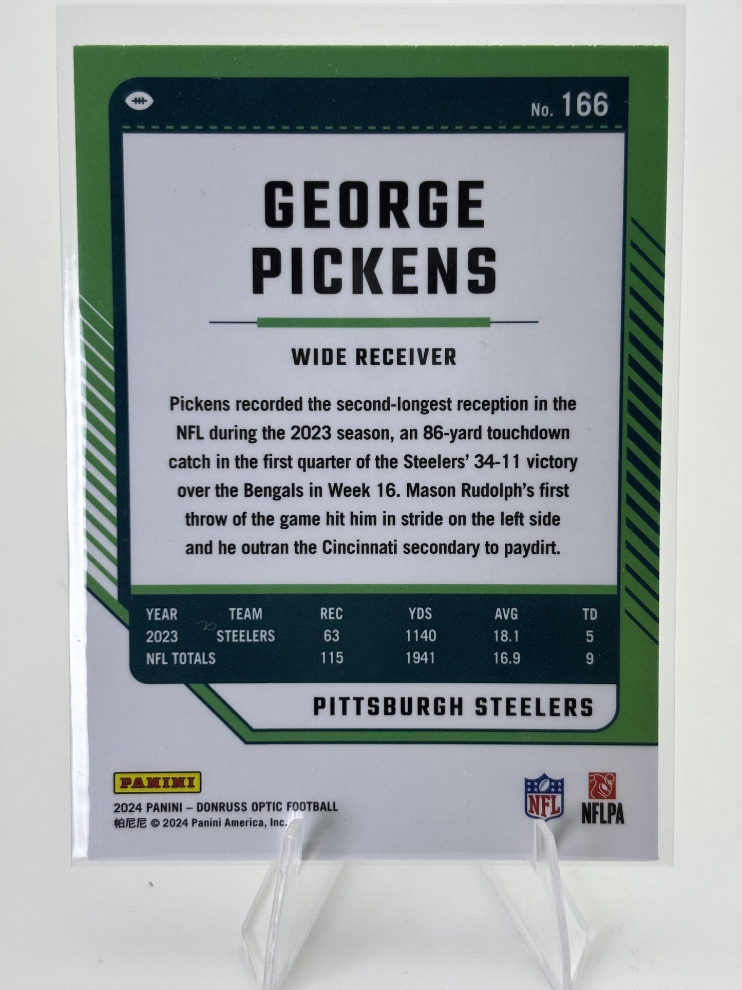 2024 Donruss Optic #166 George Pickens