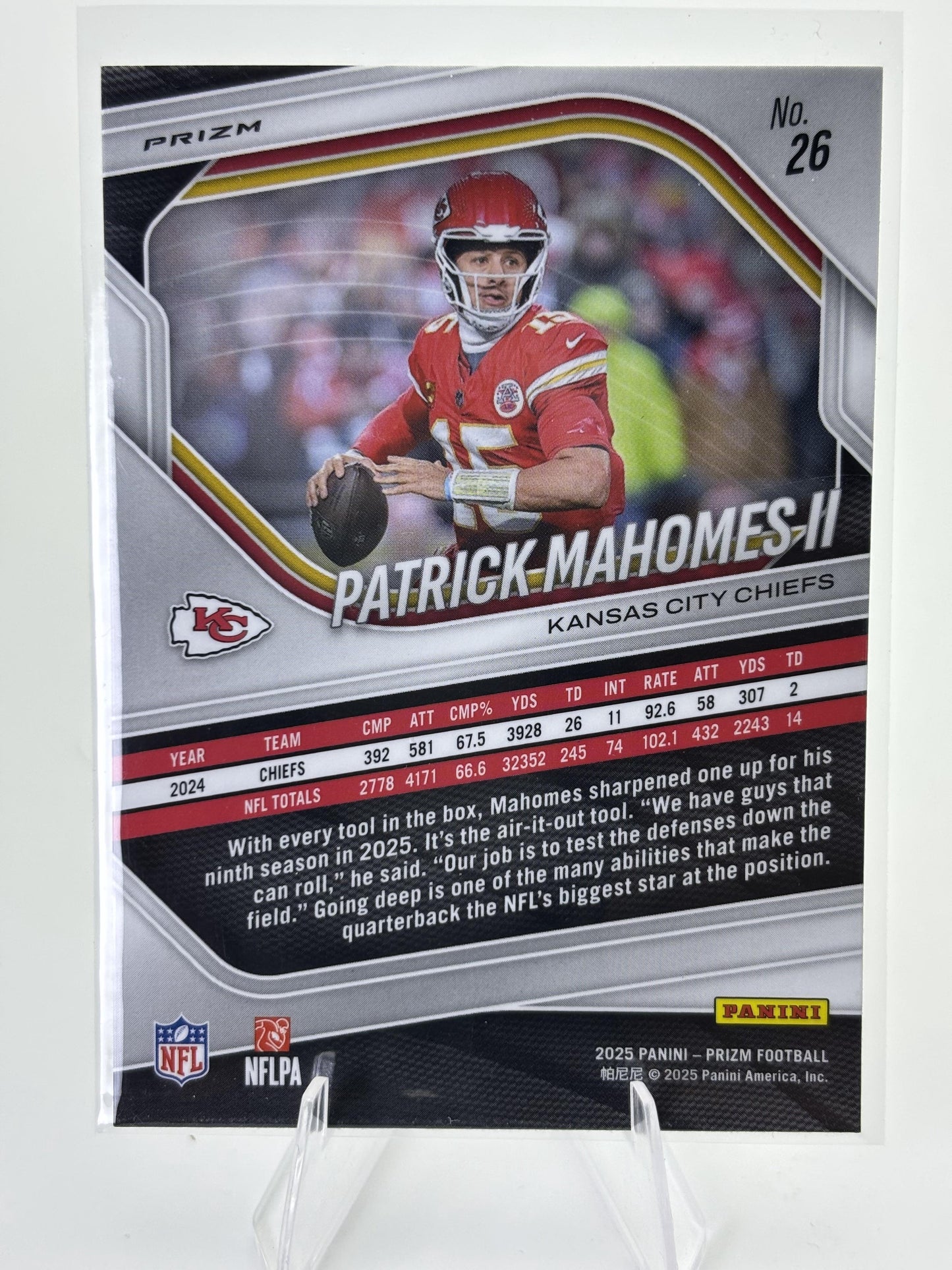 2025 Panini Prizm #26 Patrick Mahomes II
