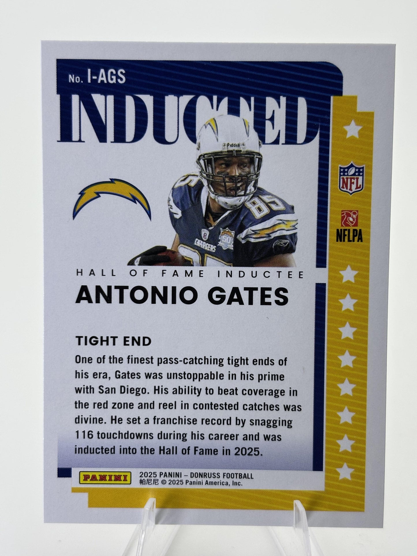 2025 Donruss #I-AGS Antonio Gates Inducted