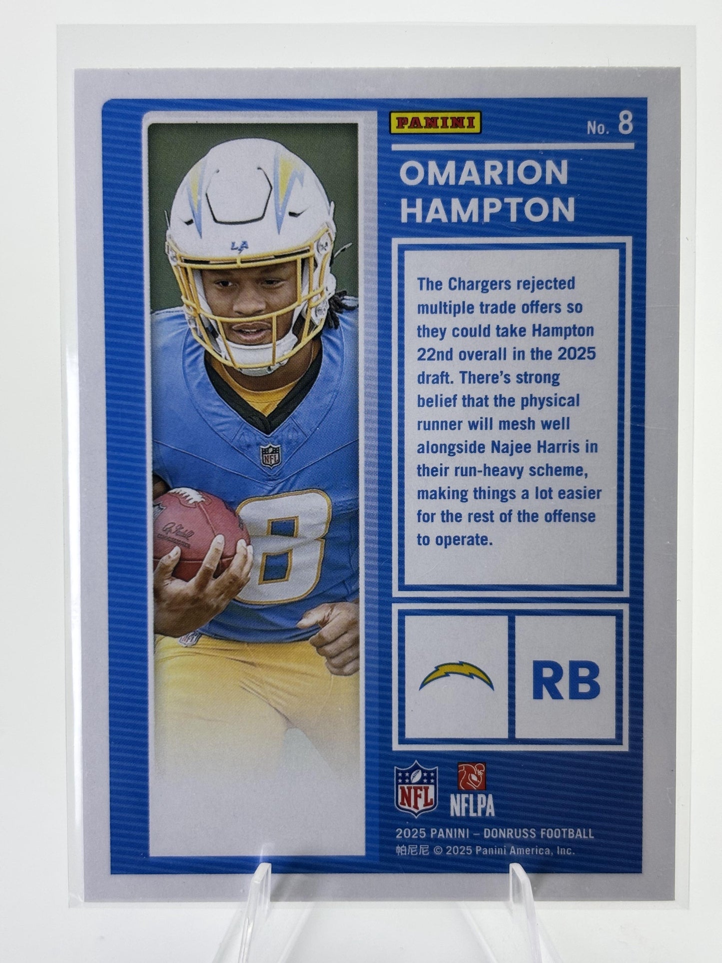 2025 Donruss #8 Omarion Hampton The Rookies