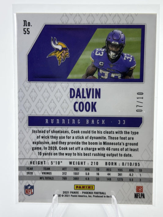 2021 Panini Phoenix #55 Dalvin Cook Black Lazer #/10
