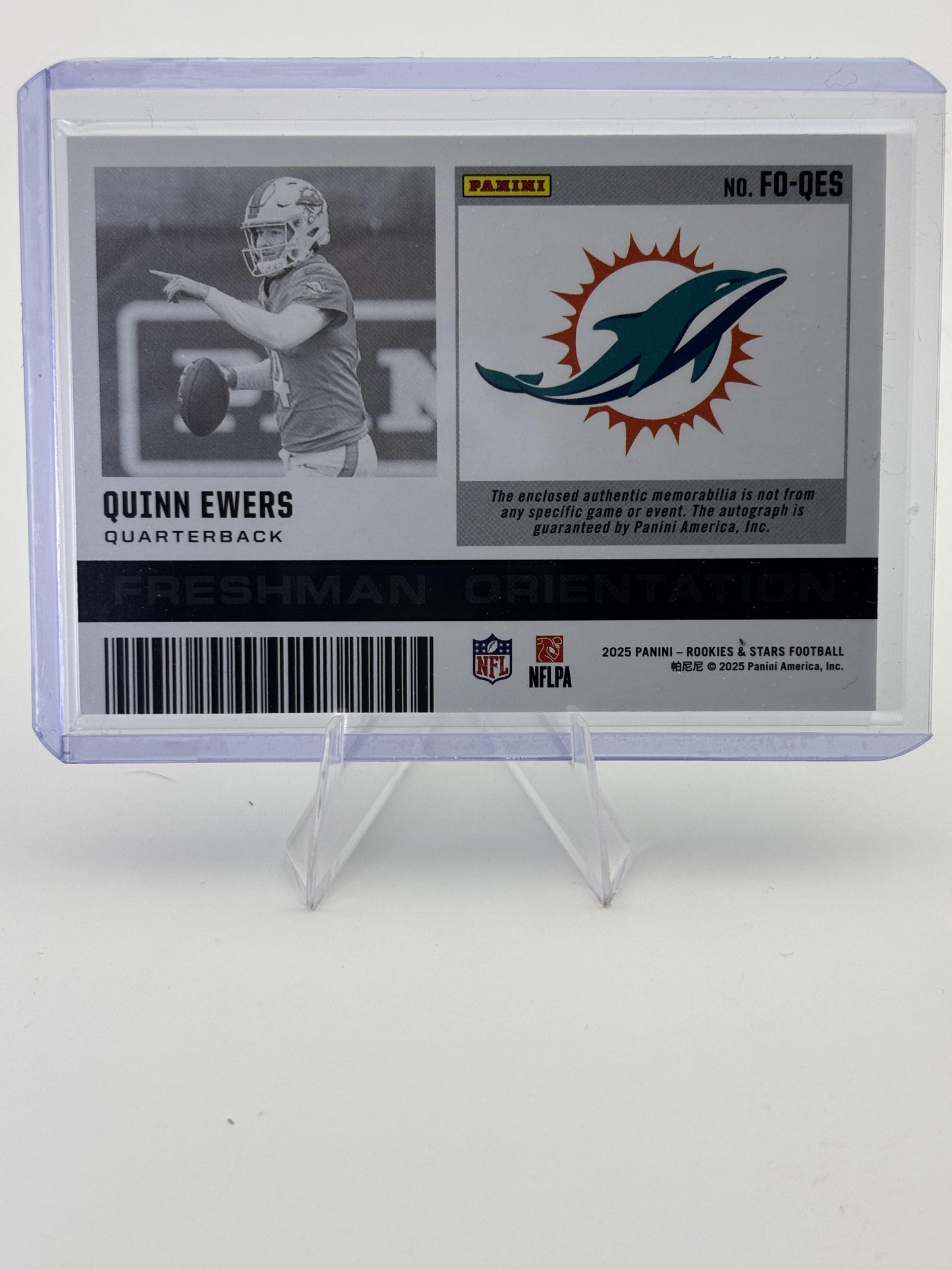 2025 Panini Rookies & Stars #FO-QES Quinn Ewers Freshman Orientation #/99