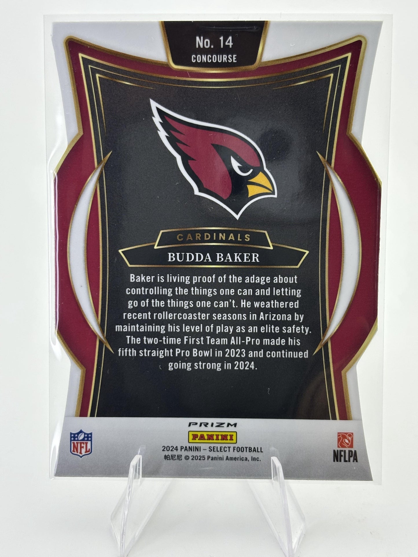 2024 Panini Select #14 Budda Baker Silver Prizm Die Cut