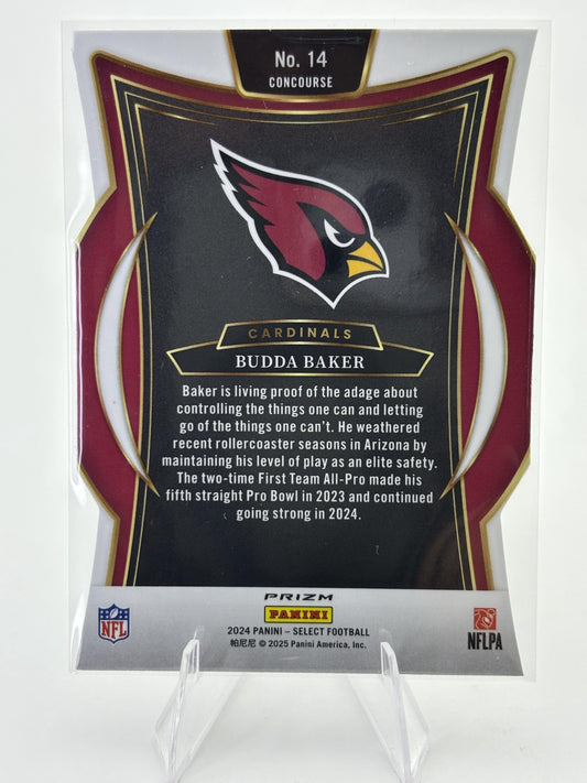 2024 Panini Select #14 Budda Baker Silver Prizm Die Cut